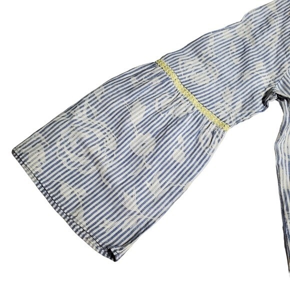 SPARTINA 449 Oyster Alley Blue and White Floral Printed Wren Tunic Dress XS - Picture 8 of 8